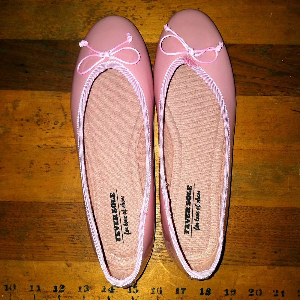 Pink flats